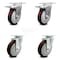 Service Caster 5 Inch Maroon Polyurethane Wheel Swivel Top Plate Caster Total Lock Brakes, 2PK SCC-TTL20S514-PPUB-MRN-2-S-2 - alternate 1